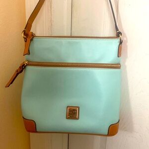 Dooney & Bourke (D&B) Smooth Grain Leather Light Blue / Lt. Green purse/bag